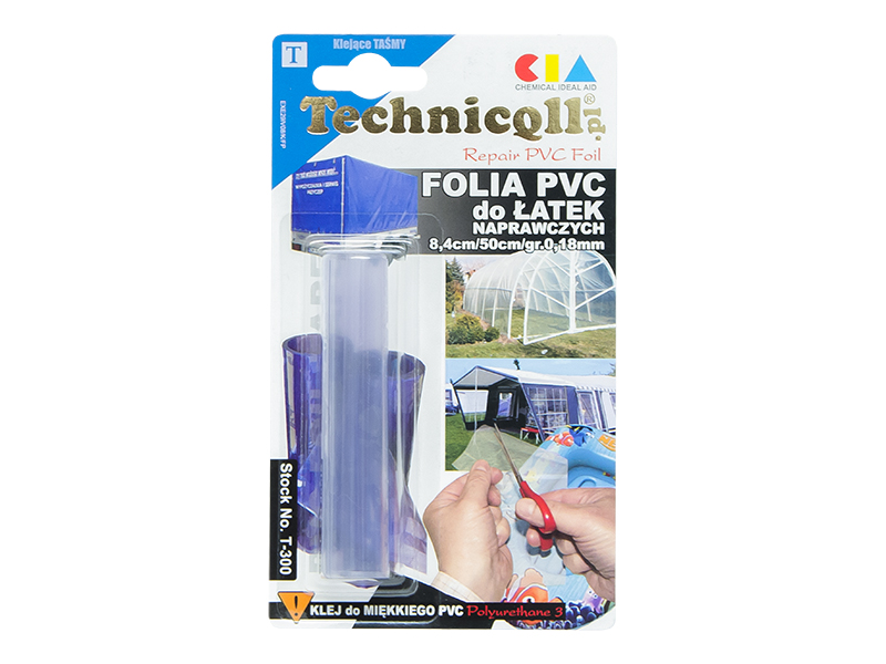 2782#--Folia PVC do wycinania łatek naprawczych wykonana jest ze specjalnego, bezbarwnego tworzywa umożliwiającego łatwe, niewidoczne i mocne naprawy uszkodzeń powstałych w przedmiotach wykonanych z PVC. Dzięki wysokim parametrom można ją stosować tak wewną