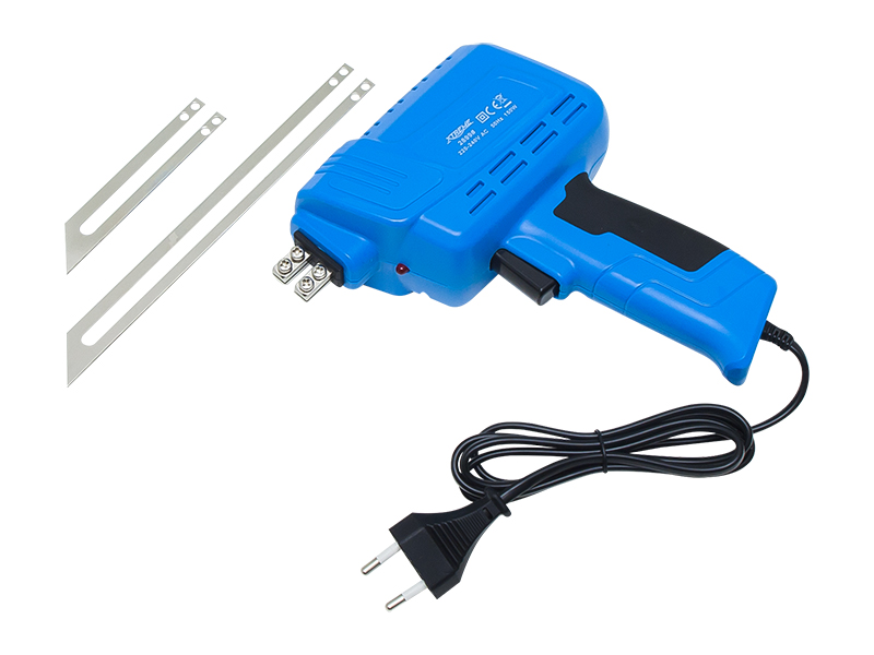 2899#--Cechy:  - Idealny zestaw do cięcia styropianu, formowania dekoracyjnego, rzemiosła hobbystycznego.  - Temperatura dostosowana specjalnie do cięcia styropianu.  - W zestawie dwa noże: 20cm, 10cm.  - Zasilanie: AC 230V, 50-60Hz  - Moc: 150W