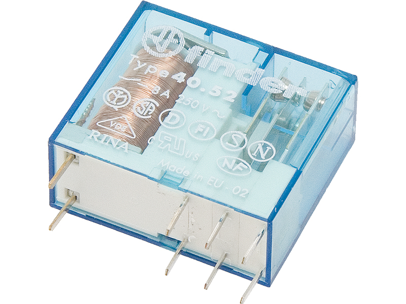 3026#               --Przekaźnik F40.52.9.005 FINDERDANE TECHNICZNE:- Imax: 15A- Umax: 7,5V DC- R cewki: 38&amp;Omega;- Temperatura pracy &amp;deg;C: &amp;ndash;40&amp;hellip;+85- Trwałość mechaniczna: 20 x 106 przełączeń- Ilość par zestyk&amp;oacute;w