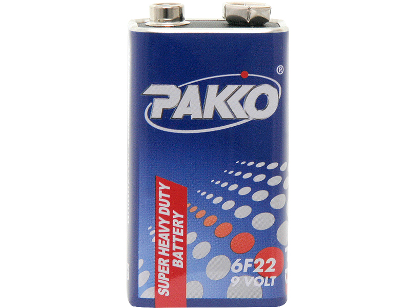 3115#--Bateria alkaiczna SUPER HEAVY DUTY marki Pakko.- Przeznaczenie: aparaty fotograficzne, zabawki, narzędzia i inne produkty elektroniczne- Oznaczenie: 6F22- Napięcie: 9V- Opakowanie minimum: 10 sztuk&amp;nbsp;
