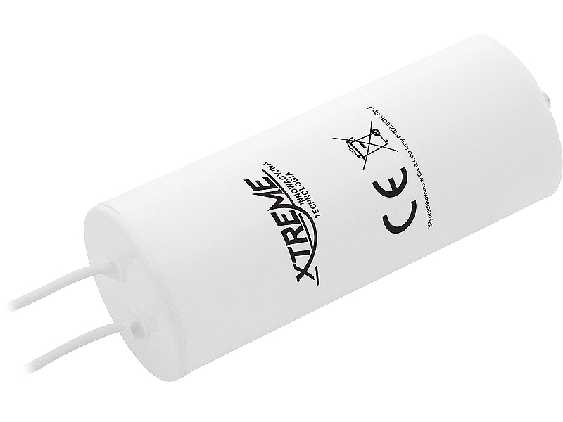 3377#--Kondensator silnikowy do silnik&amp;oacute;w indukcyjnych prądu zmiennego 50/60 Hz stosowanych w wentylatorach, dmuchawach, napędach (bram,rolet), kompresorach, kosiarkach, myjkach ciśnieniowych itp.Cechy produktu:- duża stabilność pojemnościowa-