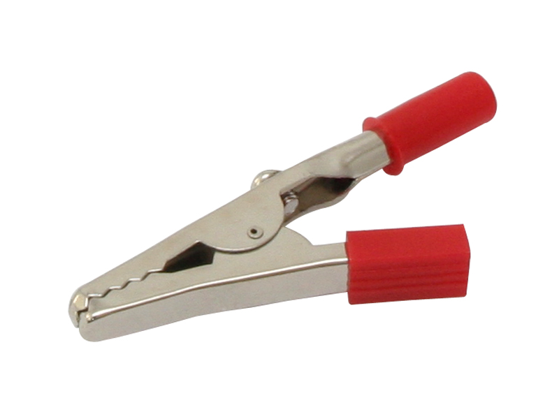 3557#--  Krokodylek elektrotechniczny średni na wtyk bananowyKolor: czerwonyDługość całkowita: 53mm &amp;nbsp; &amp;nbsp; &amp;nbsp; &amp;nbsp; &amp;nbsp; &amp;nbsp;  