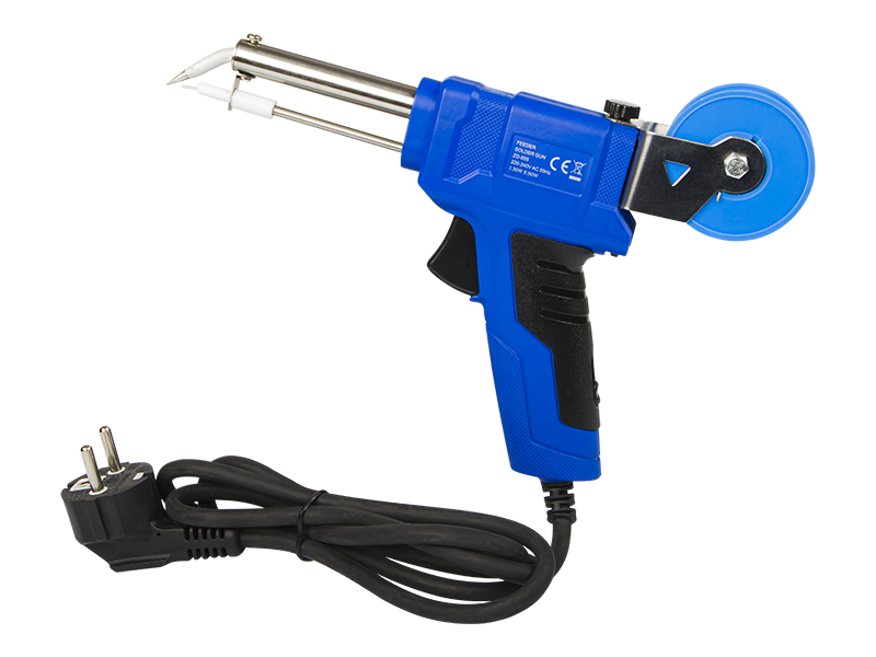 3894#--Lutownica pistoletowa z podajnikiem cyny do lutowania drobnych podzespoł&amp;oacute;w elektronicznych. Podajnik cyny umożliwia precyzyjne dozowanie spoiwa. Przeznaczona do prac hobbystycznych jak i zastosowań profesjonalnych.&amp;nbsp;Wysoka 