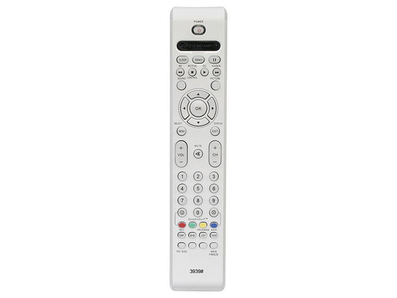 3939#--Pilot uniwersalny do sprzętu&amp;nbsp;RTV PHILIPSPilot może jednocześnie sterować następującymi urządzeniami firmy PHILIPS: VCR, DVD, SAT, AMP, TVSpecyfikacja:- Zasięg działania: 8m- Zasilanie: 2 x bateria AA- Opakowanie: blister z zawieszką: 270