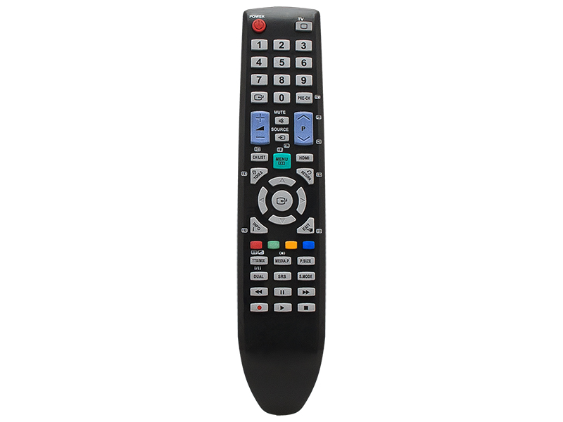 3945#--Pilot uniwersalny do sprzętu&amp;nbsp;RTV SAMSUNGPilot może jednocześnie sterować następującymi urządzeniami firmy SAMSUNG: TV, VCR, DVRSpecyfikacja:- Zasięg działania: 8m- Zasilanie: 2 x bateria AA- Opakowanie: blister z zawieszką: 270x123mmPilo