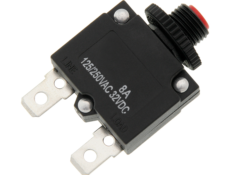 3953#--Wyłącznik termobimetaliczny przerywający ciągłość obwodu w przypadku przekroczenia określonej wartości prądu.- Napięcie znamionowe: 125/250V AC oraz 32V DC- Prąd: 8A- Opakowanie: 10 sztuk&amp;nbsp;