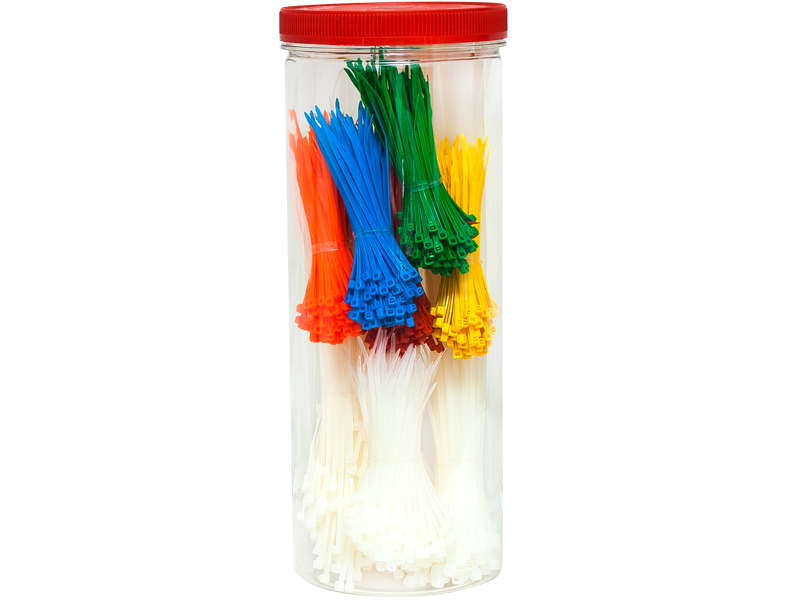 41-402#--Zestaw opasek zaciskowych kolor CT110Nylonowe opaski zaciskowe dzięki łatwości montażu, bardzo dużej wytrzymałości na rozciąganie i wysokiej odporności na substancje olejo-pochodne znajdują szerokie zastosowanie w elektronice, teleinformatyce, budown