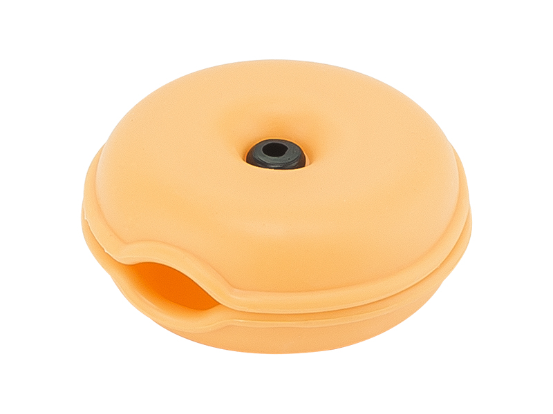 42-122#--Organizer kabli w postaci ż&amp;oacute;łwia w kolorze pomarańczowym. Produkt umożliwia łatwe łączenie i uporządkowanie kilku przewod&amp;oacute;w, kabli i pasm w jeden pakiet. Wykonany z elastycznego, odpornego na uszkodzenia tworzywa sztuczn