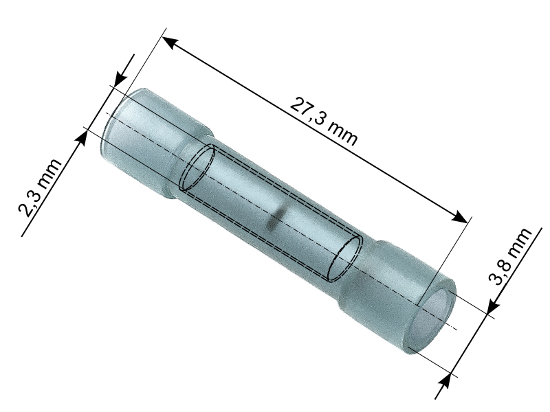 43-092#--Konektor łącznik izolowanyDANE TECHNICZNE:- Wymiary w galerii- Materiał:&amp;nbsp;stal cynowana- Izolacja:&amp;nbsp;nylon- Żyła [mm2]:&amp;nbsp;1,5-2,5- Kolor:&amp;nbsp;niebieski przezroczysty- I max [A]:&amp;nbsp;27- Max temperat