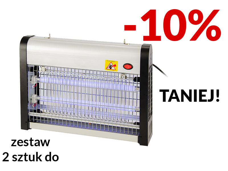 44-138#--Zestaw zawiera 2 nowe pojedynczo zapakowane lampy owadob&amp;oacute;jcze. Specyfikacja:  Moc znamionowa:&amp;nbsp;16W Napięcie zasilania:&amp;nbsp;230V 50Hz Generowane napięcie:&amp;nbsp;1500 &amp;ndash; 1800 Strefa działania:&amp