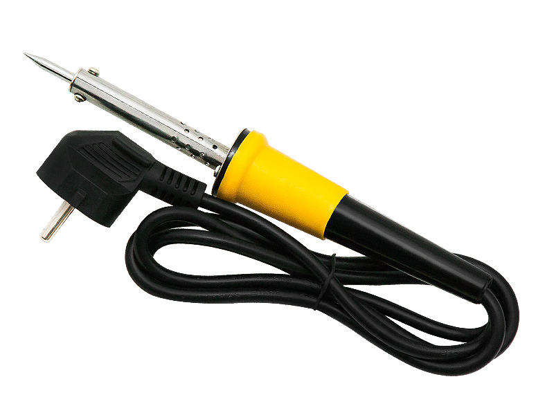 4517#--Lutownica kolbowa do lutowania drobnych podzespoł&amp;oacute;w elektronicznych. Element grzewczy zastąpiony został grubym stalowym grotem. Przeznaczona do prac hobbystycznych jak i zastosowań profesjonalnych. Pokryta gumową osłoną rękojeść zapewn