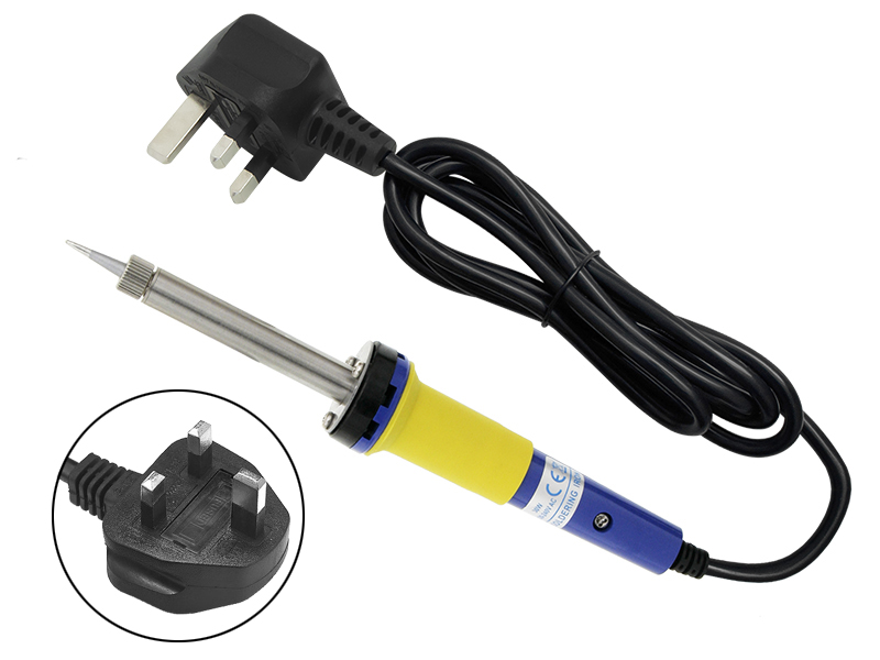 4525#--Wysokiej jakości lutownica kolbowa 60W do lutowania elektrycznych urządzeń domowych, kondensator&amp;oacute;w itp., przeznaczona do prac hobbystycznych oraz profesjonalnych. Produkt zasilany sieciowo ~220-240V AC. Wtyk UK!&amp;nbsp;Specyfikac