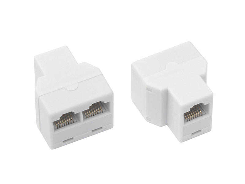 4823#--Rozgałęźnik telefoniczny z jednego gniazda do dw&amp;oacute;ch gniazd 8P8C (RJ45).- Typ: rozgałęźnik- Rodzaj: moduł 8P8C (RJ45)- Gniazda: 3 x 8P8C- Opakowanie: 20 sztuk&amp;nbsp;