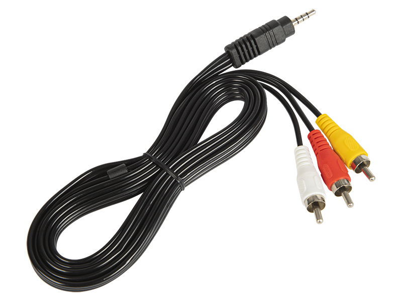 4877#--Przyłącze z wtykiem minijack 3,5 mm stereo oraz 4P -3RCA przeznaczone do przesyłania analogowego dźwięku m.in. pomiędzy urządzeniami przenośnymi a wzmacniaczem audio.- Złącza: 1 x minijack 3,5mm stereo, 4P-3xRCA- Długość przewodu: 1,5 m&amp;nbsp;