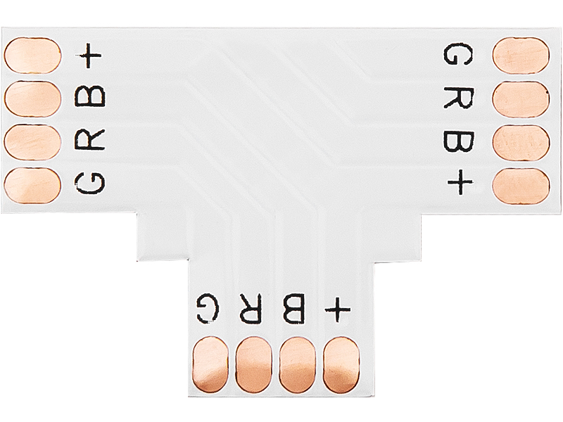 4878#--Złączka typu &amp;quot;T&amp;quot; do taśm LED RGB o szerokości 10 mm.Specyfikacja:- Rodzaj taśmy: LED RGB- Szerokość taśmy: 10mm- Napięcie:&amp;nbsp; max. 24V- Materiał: tworzywo sztuczne + metal&amp;nbsp;