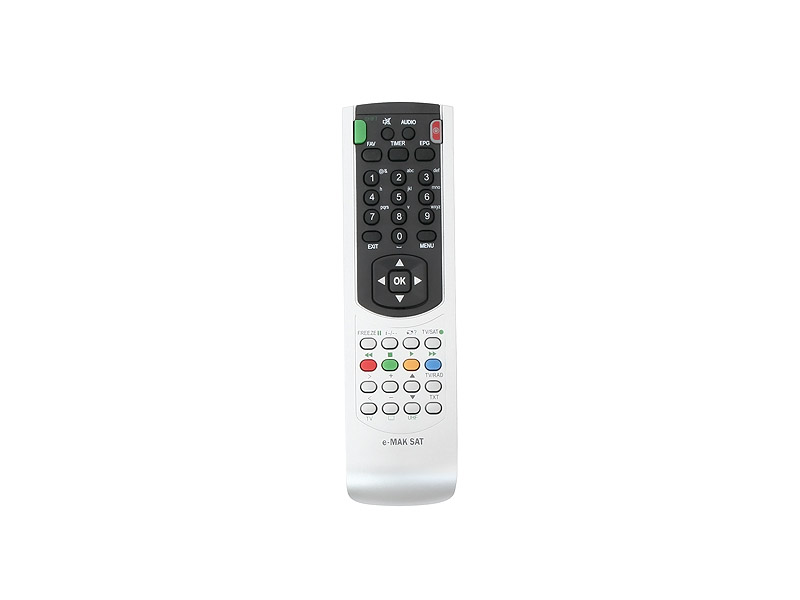 5183#--Programowalny pilot do dekoder&amp;oacute;w SAT. Pilot obsługuje dekodery: Polsat, Cyfra+, &amp;bdquo;n&amp;rdquo;, cyfrowe dekodery satelitarne, dekodery DVBT, po wcześniejszym zaprogramowaniu. Pilot sprzedawany jest jako &amp;bdquo;
