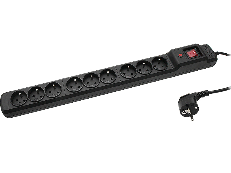 5496#--Urządzenie M9 posiada:9 gniazd ze stykiem ochronnym (10A/250V)bezpieczną, nieprzewodzącą, samogasnącą obudowęsygnalizację pracyłatwy montaż do podłożadwustopniowy system zabezpieczającySystem przeciwprzepięciowy: niezawodność tego systemu zapewnia wa