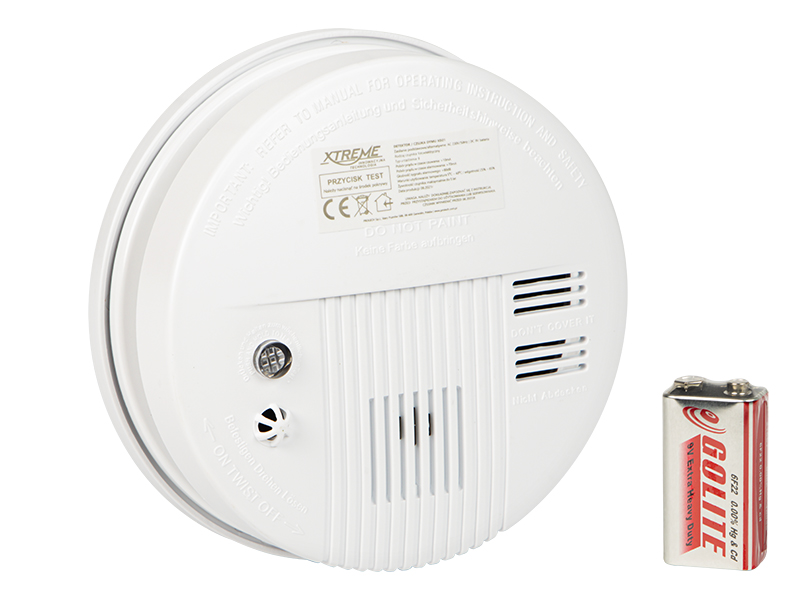 60-642#--Wysokiej jakości czujnik dymu XTREME XD21 zasilany sieciowo lub alternatywnie baterią 9V. Wykrycie dymu jest sygnalizowane dźwiękiem oraz sygnalizatorem optycznym.Najważniejsze cechy:- Czujnik fotoelektryczny wysokiej jakości- Sygnalizowanie alarmu d