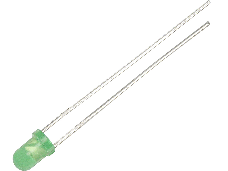 6017#               --Dioda LED z zieloną barwą światła oraz matową soczewką.&amp;nbsp;- Typ: LED- Soczewka: matowa- Średnica: 3 mm- Napięcie pracy: 2.0-2.3V- IF: 20mA&amp;nbsp;- Jasność: 60 mcd- Kolor: zielony (571nm)- Montaż: THT&amp;nbsp;- Opakowanie: 100 s