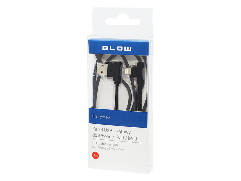 66-119#--Przyłącze kątowe USB-A z wtykiem kątowym przeznaczonym do urządzeń iPhone/iPad/iPod.Specyfikacja:- Wtyki: USB-A kątowy, wtyk kątowy do iPhone/iPad/iPod- Długość przewodu: 1 m- Kolor: czarny