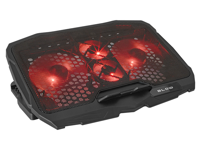 66-365#--Gamingowa podkładka BLOW&amp;nbsp;HURRICANE dzięki aż czterem wentylatorom chłodzącym zapewni optymalną temperaturę laptopa.&amp;nbsp;Usuwając ciepło wytwarzane pod spodem notebooka, chłodzi go i obniża temperaturę pracy jego podzespoł&am