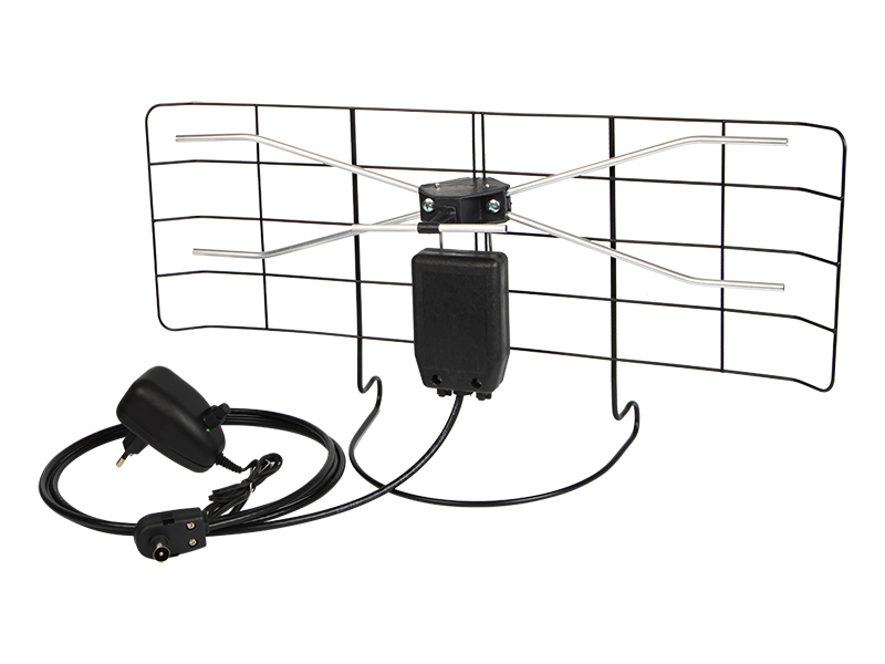 6615#--Pokojowa szerokopasmowa aktywna antena telewizyjna z wbudowanym wzmacniaczem do odbioru program&amp;oacute;w telewizyjnych w zakresie od 6 do 60 kanału. Posiada zainstalowany wzmacniacz, wykonany z wysokiej jakości układ&amp;oacute;w w techno