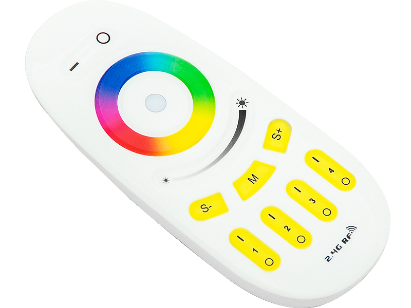 70-799#--Pilot zdalnego sterowania oświetleniem 4 stref LED RGB+WPilot dedykowany jest do odbiornik&amp;oacute;w Mi.Light &amp;nbsp;RGB i RGBW pracujących na częstotliwości 2,4 GHz. Pilot może sterować czterema niezależnymi strefami LED, w każdej stre