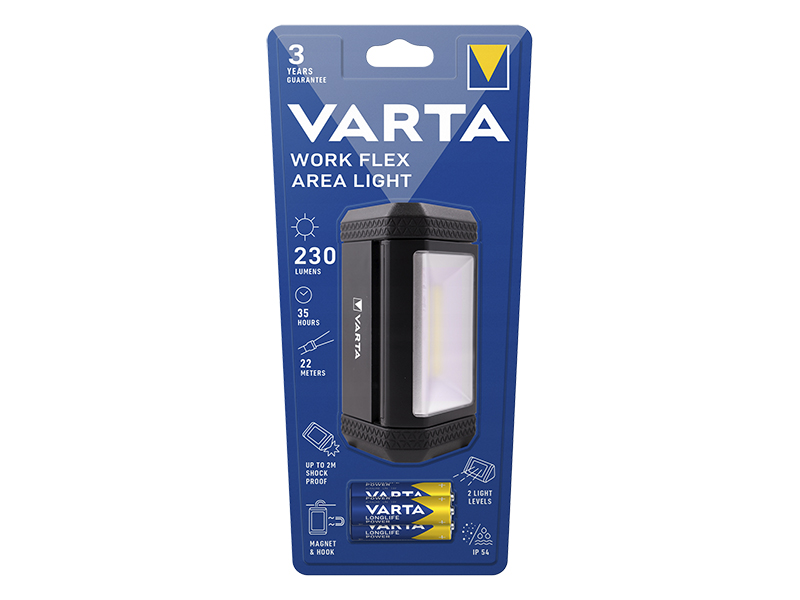 71-347#--SpecyfikacjaTyp latarki: LEDSeria: WORK FLEX AREA LIGHTOznaczenie: 17648Klasa szczelności: IP54Poziomy świecenia: 2 (wysoki i niski)Źr&amp;oacute;dło światła: COB LEDZasięg światła: do 22 metr&amp;oacute;wCzas działania: do 35 godzinCałkowita
