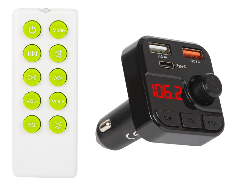 74-162#--Specyfikacja:- Bluetooth: 5.0 A2DP- Wyświetlacz: LED- Kompatybilność z gniazdami zapalniczki: DC 12-24V&amp;nbsp;- Zakres częstotliwości: 87,5 - 108,0 MHz- Stabilność częstotliwości: +/-10ppm&amp;nbsp;- Napięcie wejściowe: 5V / 2,4A- Wyjście 