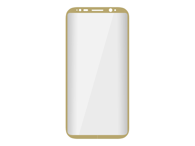 75-275#--75-275# Szkło hartowane 3d samsung s8 złota ramk