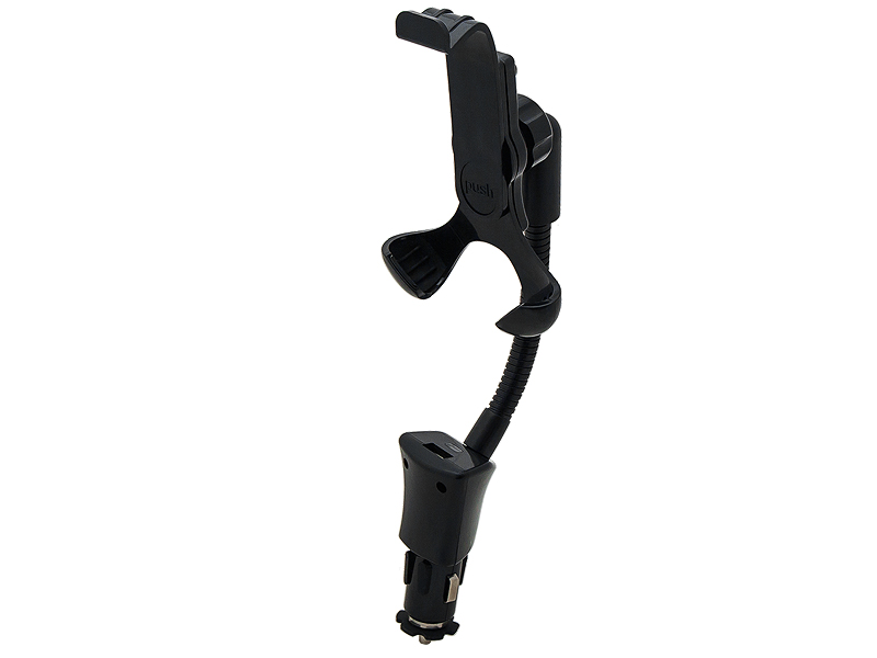 75-313#--Uchwyt uniwersalny samochodowy US-13 &amp;quot;Y&amp;quot; z ładowarką USBCechy produktu:  Wysokiej jakości materiał: ABS/PVC Możliwość ustawienia w zakresie 360&amp;deg; Rozstaw ramion: 108-135 mm / 45-70 mm Elastyczne ramię Długość rami