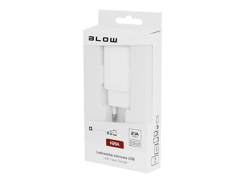 75-835#--- Ładowarka sieciowa z gniazdem USB  - Stylowe wzornictwo  - Zabezpieczenie przeciwprzepięciowe  - Kompatybilna z iPhone/iPod, Blackberry/ Samsung/ HTC  - Wykonana z materiał&amp;oacute;w przyjaznych dla środowiska  - Napięcie wejściowe: 100-240V