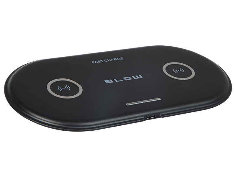 76-066#--Specyfikacja:Materiał: ABSWymiar: 204x105x10mmWaga: 120gNapięcie wejściowe: 5V/2A, 9V/1,3AMoc ładowania: 10WOdległość robocza: &amp;lt;5mmWydajność ładowania: 70%-76%&amp;nbsp;Bezprzewodowa ładowarka indukcyjna w najnowszej technologii QI mar