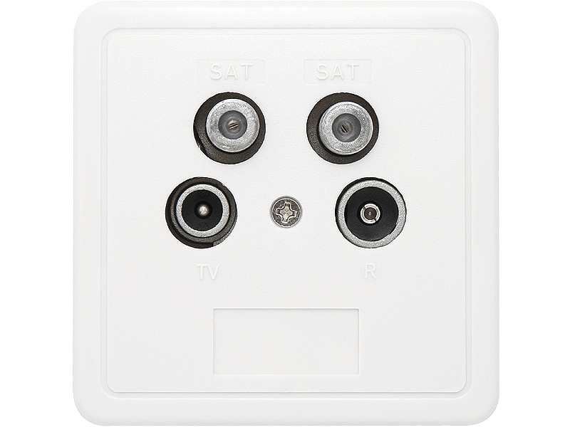 77-142#--&amp;nbsp;gniazdo posiada 1 wyjście tv, 1 wyjście radio i 2 wyjścia sat- &amp;nbsp;przystosowanie do ścieżki powrotnej 5..30 MHz/ 5..65 MHz- zakres częstotliwości 5...2400 MHz- tłumienie poniżej 2 dB- wymiary 78x78x46- gniazdo jest podtynkowe