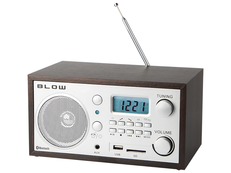 77-531#--Kompaktowe radio BLOW z podstawowymi funkcjami pozwalającymi na odbi&amp;oacute;r stacji radiowych w częstotliwościach AM/FM, funkcją Bluetooth oraz złączem USB, AUX i SD . Urządzenie jest bardzo proste i intuicyjne w obsłudze. Radio idealnie wko