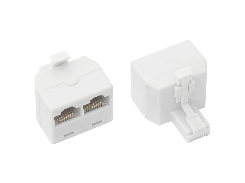8795#               --Rozgałęźnik telefoniczny z jednym wtykiem oraz dwoma gniazdami 8P8C (RJ45).- Typ: rozgałęźnik- Rodzaj: moduł 8P8C (RJ45)- Wtyk: 1 x 8P8C&amp;nbsp;- Gniazda: 2 x 8P8C- Opakowanie: 20 sztuk&amp;nbsp;