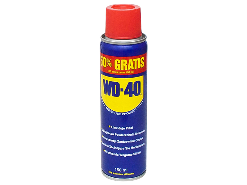 8913#--WD-40 PREPARAT WIELOFUNKCYJNYNajpopularniejszy na świecie i w Polsce preparat wielofunkcyjny. Sześciokrotnie bardziej rozpoznawalny, niż inne tego typu preparaty na rynku. Posiada doskonałe właściwości smarujące, czyszczące i ochronne. Czyści i konse