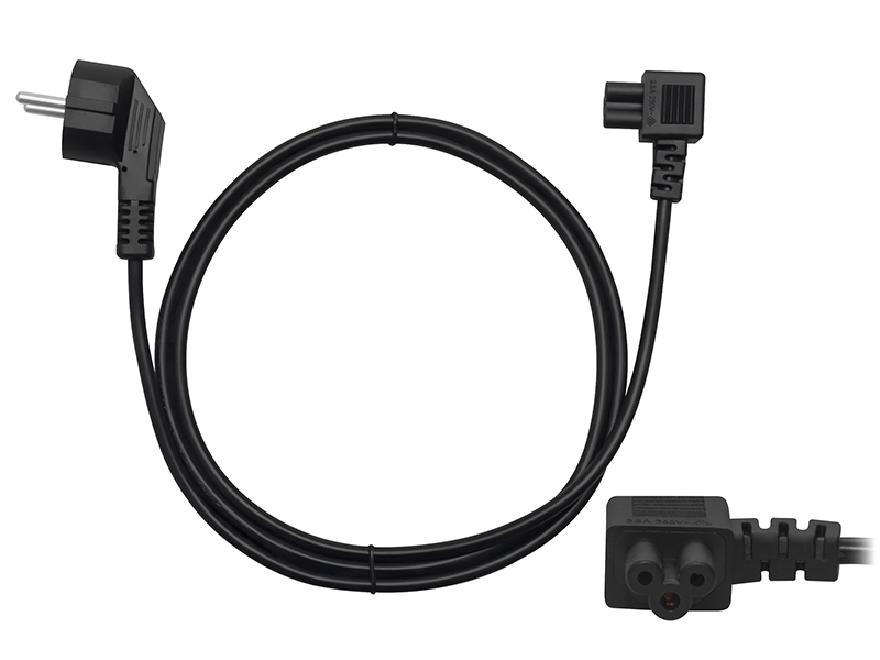 8944#--Zasilające przyłącze sieciowe do laptopa z wtykiem kątowym typu koniczynka.  Typ: do laptopa, typu koniczynka Wtyk: kątowy Długość przewodu: 1,5 m Kolor: czarny&amp;nbsp; 