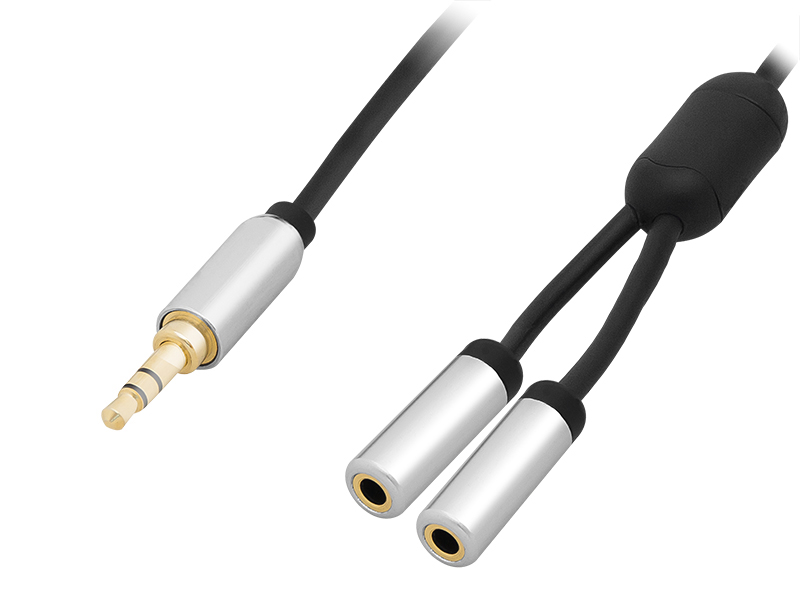 91-241#--Rozgałęziacz Jack: wtyk Jack 3,5 stereo - 2 gniazda Jack 3,5 stereo&amp;nbsp;Seria Premium została wykonana ze szczeg&amp;oacute;lną dbałością w celu osiągnięcia produktu dla bardziej wymagających klient&amp;oacute;w.- złącza metalowe: wt