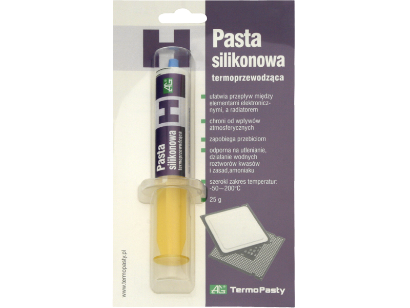 9177#--  Pasta ułatwia przepływ ciepła między elementami elektronicznymi a radiatorem. Jest niezbędna do poprawnego działania wszelkiego rodzaju czujnik&amp;oacute;w temperatury, chroni od wpływ&amp;oacute;w atmosferycznych, zapobiega przebiciom. Ch