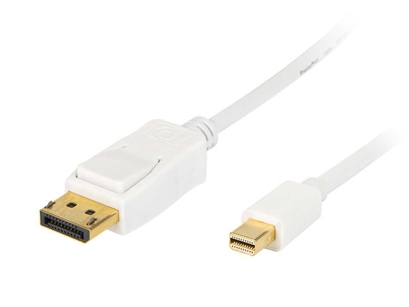 92-025#--Specyfikacja:&amp;nbsp;&amp;nbsp;- Przyłącze: DisplayPort - mini DisplayPort- Materiał wtyk&amp;oacute;w: metal, pozłacane- Przew&amp;oacute;d: biały- Maksymalna rozdzielczość:&amp;nbsp; 4K@60Hz - 4096 x 2160 px- Długość przewodu: