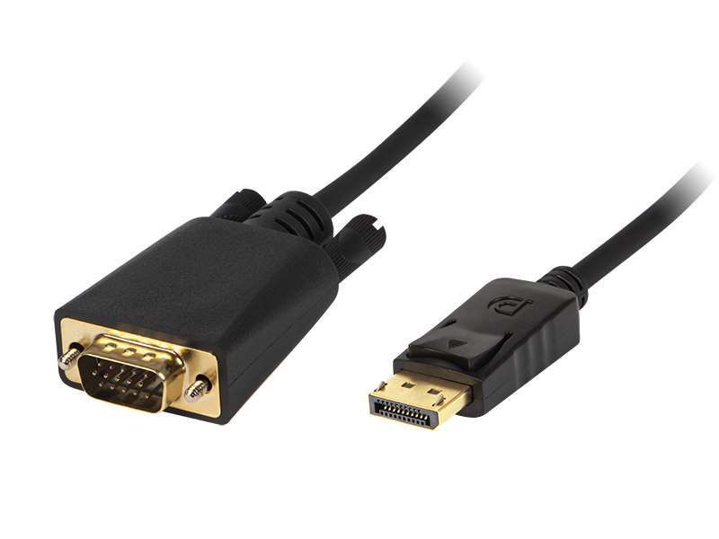92-030#--Kabel umożliwia podłączenie komputera, laptopa, dekodera oraz innych urządzeń wyposażonych w złącze DisplayPort do monitora, projektora lub telewizora wyposażonego w złącze VGA.&amp;nbsp;Nie wymaga dodatkowych sterownik&amp;oacute;w ani adapt