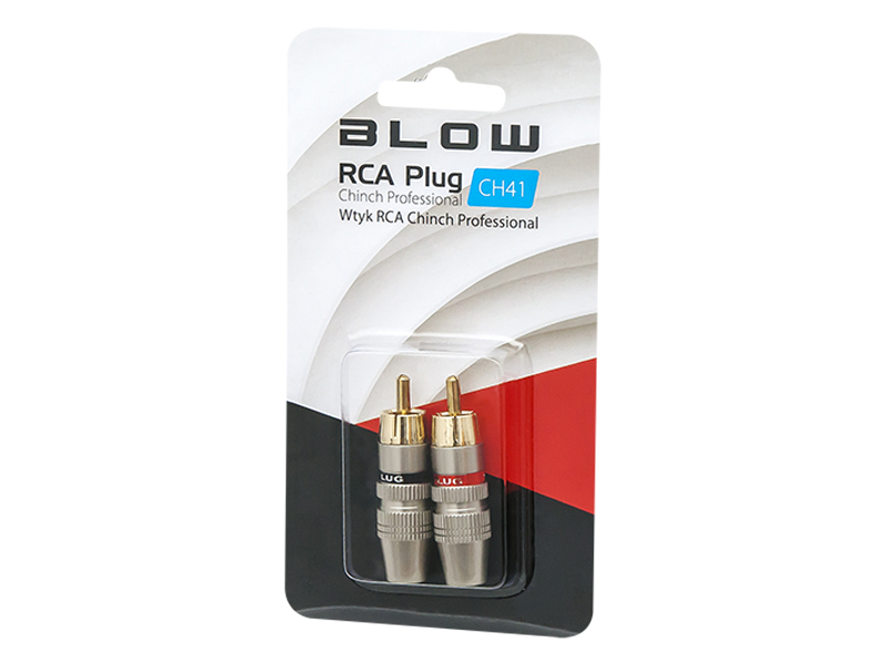 93-554#--Dwie sztuki wysokiej jakości wtyk&amp;oacute;w RCA (chinch) przeznaczonych do zastosowań profesjonalnych.- Wtyk: RCA (chinch)- Przeznaczony do montażu na kabel o średnicy: 6 mm- Model: CH41- Przeznaczenie: do zastosowań profesjonalnych&amp;nb