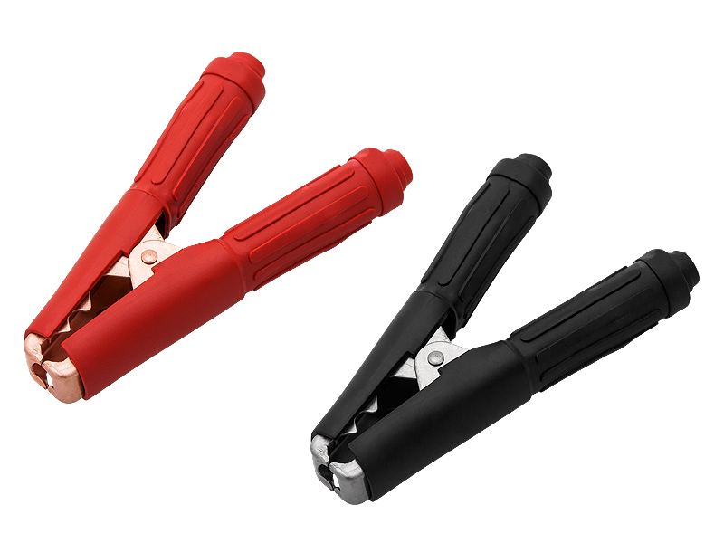 96-711#--Krokodylek elektrotechniczny duży&amp;nbsp;- prąd znamionowy: 400A- długość całkowita: 162mm- długość uchwytu: 90mm- izolowane zaciski: tak- maksymalne rozwarcie: około 30mm- materiał przewodzący: stal pokryta miedziąZawartość opakowania:- 1 szt.