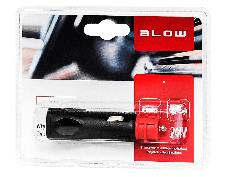96-804#--Wtyczka zapalniczki &amp;nbsp;samochodowej W-21Wtyczka montażowa zapalniczki samochodowej przeznaczona do instalacji samochodowej 12V i 24V. Wtyczka pasuje do standardowych gniazd zapalniczki samochodowej o średnicy 21 mm oraz do gniazd mini DIN.