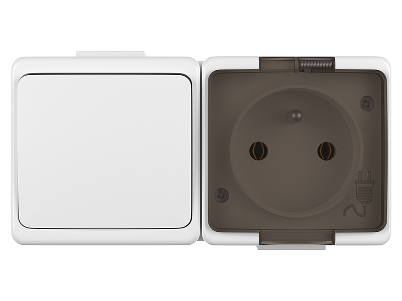 98-359#--98-359# Gniazdo pojedyńcze n/t gwn-sl białe