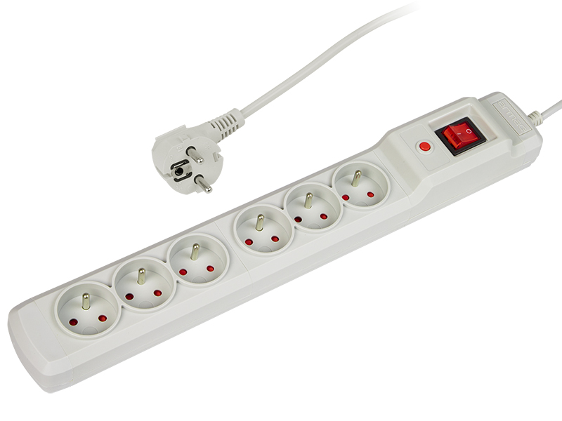 98-406#--98-406# Filtr sieciowy 1,5m  m6 szary