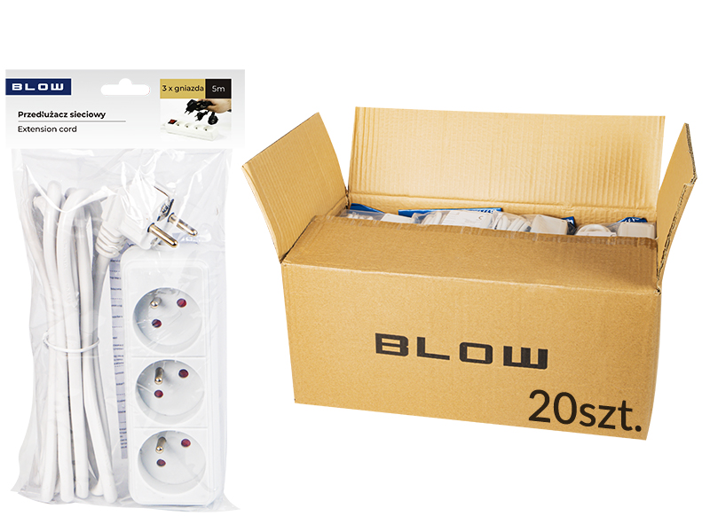 98-513#--Przedłużacz sieciowy PR-370P z kątowym wtykiem sieciowym oraz 3 gniazdami z uziemieniem.- Model: PR-370P- Żyły: 3 x 1,5mm- Długość całkowita: 5m&amp;nbsp;- Długość przewodu: 4,8m- Wtyk: sieciowy, kątowy- Ilość gniazd: 3- Uziemienie: tak- Kolor pr
