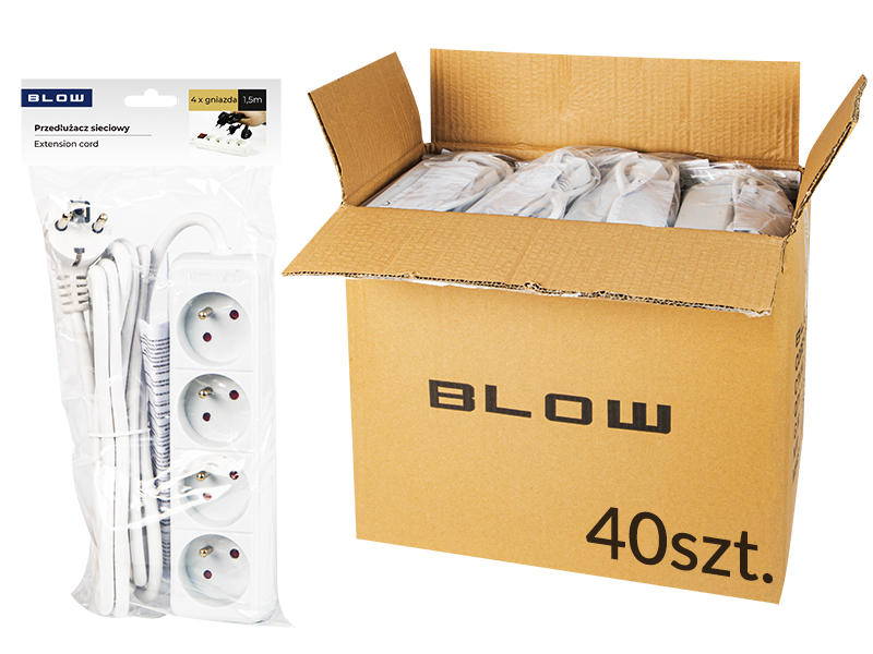 98-514#--Przedłużacz sieciowy PR-470P z kątowym wtykiem sieciowym oraz 4 gniazdami z uziemieniem.- Model: PR-470P- Żyły: 3 x 1,5mm- Długość całkowita: 1,5m&amp;nbsp;- Długość przewodu: 1,3m- Wtyk: sieciowy, kątowy- Ilość gniazd: 4- Uziemienie: tak- Kolor 