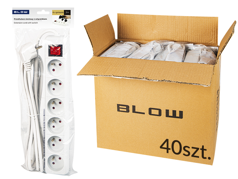 98-541#--Przedłużacz sieciowy PR-670WSP z kątowym wtykiem sieciowym, 6 gniazdami z uziemieniem oraz włącznikiem.- Model: PR-670WSP- Żyły: 3 x 1,5mm- Długość całkowita: 3m&amp;nbsp;- Długość przewodu: 2,8m- Wtyk: sieciowy, kątowy- Ilość gniazd: 6- Uziemien